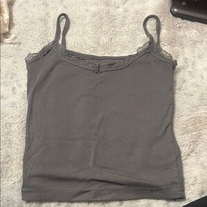 SHEIN Charcoal Lace Camisole Top